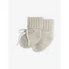 H&m Adorables Dusty Light Bow Knitted Wool Socks In White