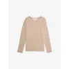 H&m Adorables Dusty Light Long-sleeve Ribbed Cotton Top 2-10 In Multi