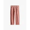 H&m Adorables Elasticated-waist Tapered-leg Cotton-corduroy Trousers 2-10 Y In Pink