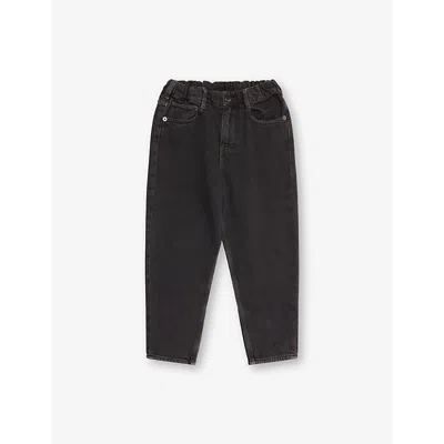 H&m Adorables Kids' Grey Elasticated-waist Tapered-leg Denim Jeans&nbsp;2-10