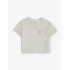 H&m Adorables Green Dusty Light Stripe Short-sleeve Cotton-jersey T-shirt 4 Month