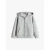 H&m Adorables Kids' Zip-through Hooded Cotton-jersey Hoody 2-10 Y In Grey