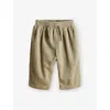 H&m Adorables Cord Elasticated-waist Cotton Trousers 4-36 Months Khaki Green Dusty Lig In Neutral