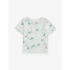 H&m Adorables Khaki Green Dusty Light Graphic-print Cotton T-shirt 2-8