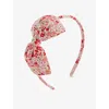 H&m Adorables Bow-detail Alice Cotton Headband Orange Dusty Light In Pink