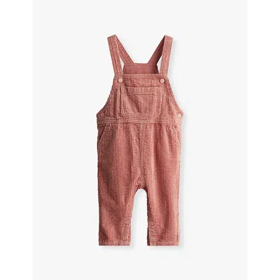 H&m Adorables Kids' Pink Patch-pocket Cotton-corduroy Dungarees 4 Months-3 Year