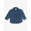 H&m Adorables Patch-pocket Long-sleeve Denim Shirt 4-36 In Blue Medium Dusty