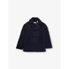 H&m Adorables Peacoat Double-breasted Wool-blend Felt Coat 2-10 Y In Blue Dark