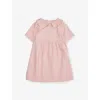 H&m Adorables Pink Dusty Light Sailor-collar Gathered Linen Dress 2-10