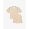 H&m Adorables White Dusty Light Pointelle-knit Two-piece Cotton Set 2-10 In Neutral