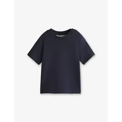 H&m Adorables Kids' Relaxed-fit Cotton T-shirt 4 Months-3 Year In Blue Dark