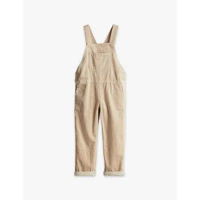 H&m Adorables Kids' Theodore Patch-pocket Organic-cotton Corduroy Dungarees 2-10 Y In Beige