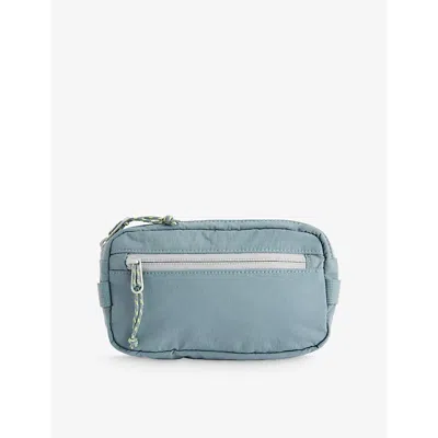 H&m Adorables Babies' Knotted-trim Zipped Woven Cross-body Bag Turquoise Medium Dusty