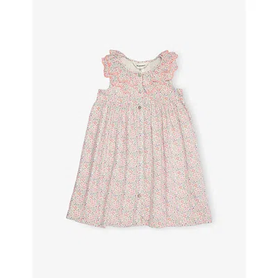 H&m Adorables Kids' White Dusty Light Frilled-trim Cotton-muslin Dress 2