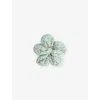 H&m Adorables Petal Floral Cotton Scrunchie White Dusty Light