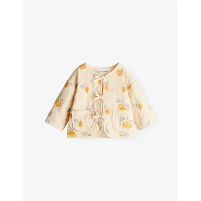 H&m Adorables Kids' White Dusty Light Quilted Lemon-print Cotton 4-36 In Yellow