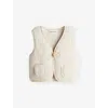 H&m Adorables Teddy-textured Wool-blend Gilet 3-10 Years White Dusty Light In White