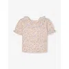 H&m Adorables Flounce-collar Cotton Blouse 24 Months - 10 Years White Light In Pink