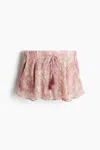 H&m Airy Drawstring Shorts In Multi