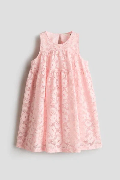 H&m Kids'  A-line Lace Dress In Pink