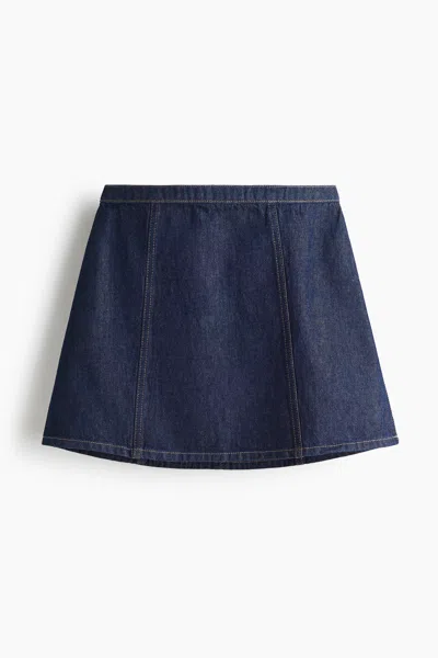 H&m A-line Mini Skirt In Blue