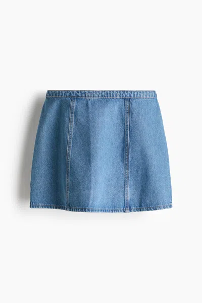 H&m A-line Mini Skirt In Blue