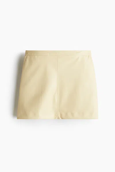 H&m A-line Mini Skirt In Yellow