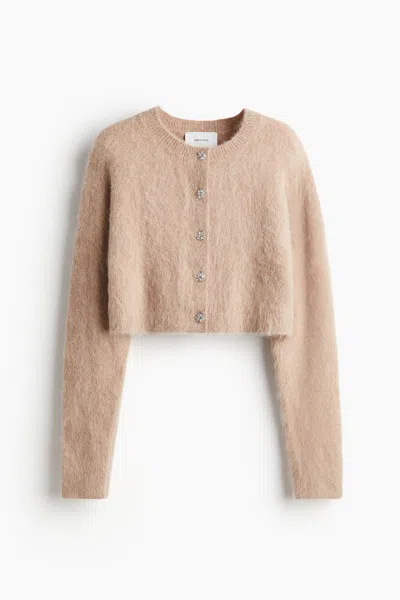 H&m Alpaca-blend Cardigan In Nude