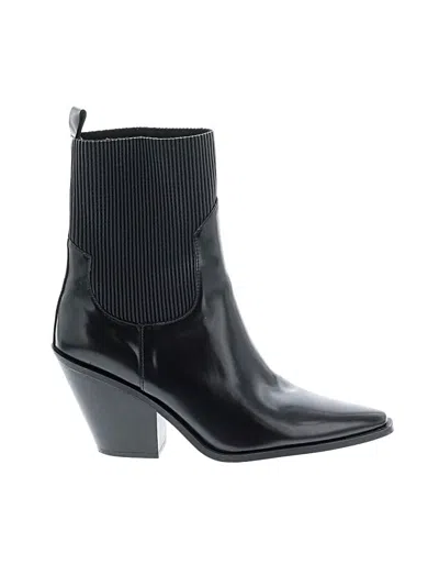 Pre-owned H&m Ankle Boots In Black