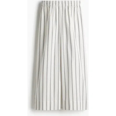 H&m Ankle-length Cotton Trousers In Multi