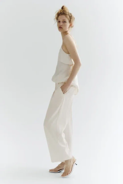 H&m Ankle-length Twill Trousers In White