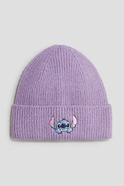 H&m Kids' Appliquéd Beanie In Purple
