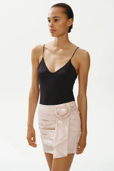 H&m Appliquéd Mini Skirt In Pink