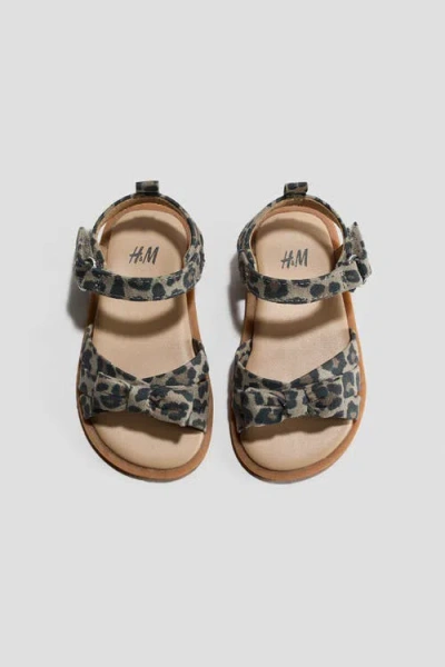 H&m Babies'  Appliquéd Strappy Sandals In Multi