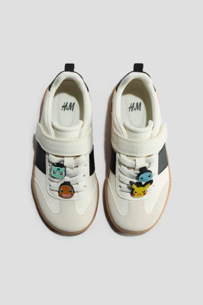 H&m Kids'  Appliquéd Trainers In White