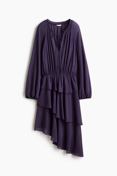 H&m Asymmetric Dress In Purple