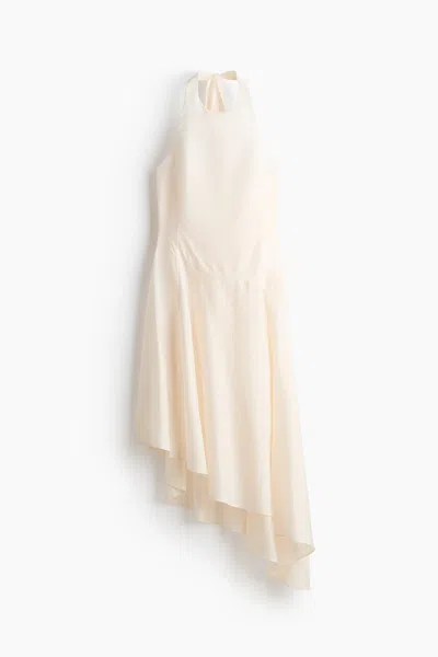 H&m Asymmetric Halterneck Dress In Neutral