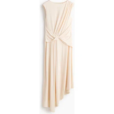 H&m Asymmetric Twist-detail Dress In Neutral