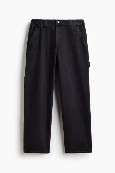 H&m Baggy Carpenter Jeans In Black