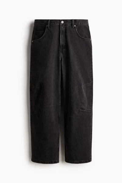 H&m Baggy Darted Jeans In Black