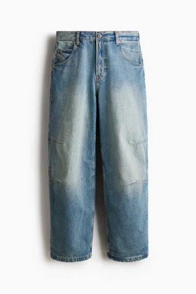 H&m Baggy Darted Jeans In Blue