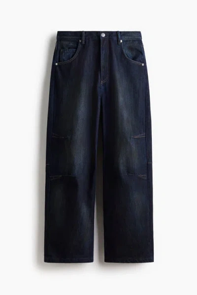 H&m Baggy Darted Jeans In Blue