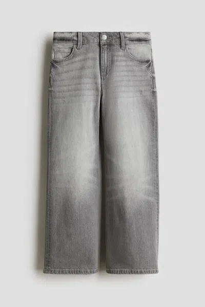 H&m Kids' Baggy Fit Bootcut Jeans In Brown
