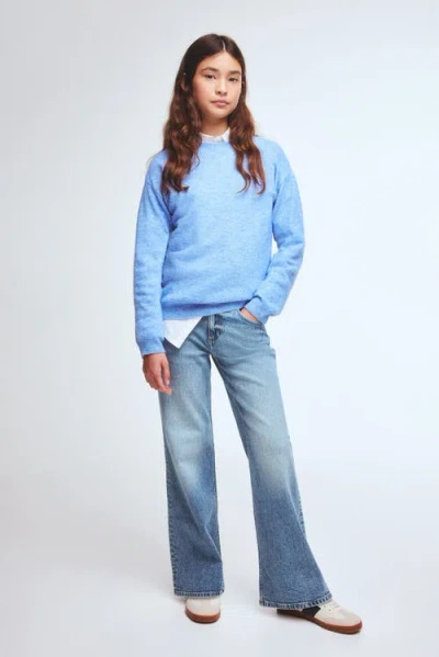 H&m Kids'  Baggy Fit Bootcut Leg Jeans In Blue