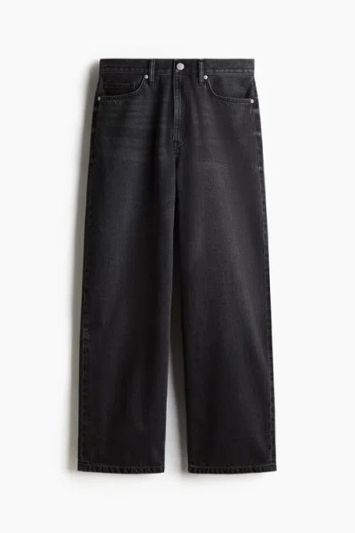 H&m Baggy Biker Jeans In Gray