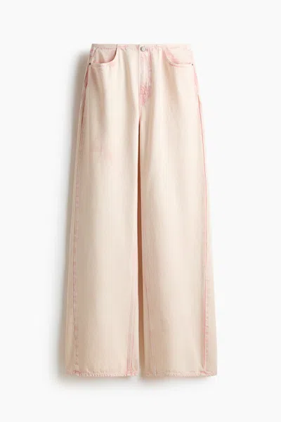 H&m Baggy Low Jeans In Brown