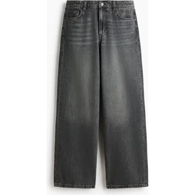 H&m Baggy Regular Waist Jeans In Black