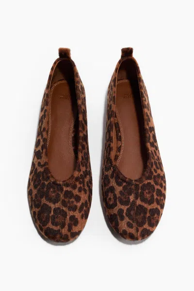 H&m Ballet Flats In Animal Print