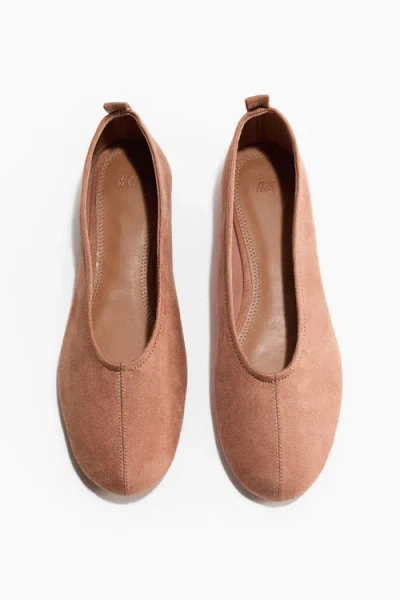 H&m Ballet Pumps In Brown
