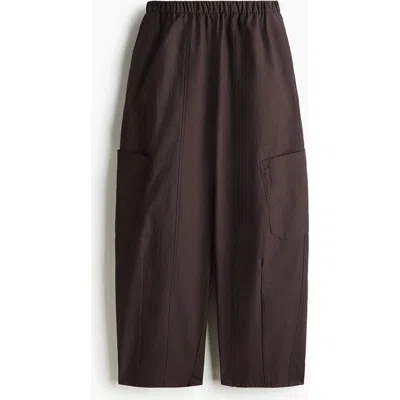 H&m Balloon Cargo Trousers In Brown